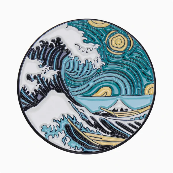 Waves & Stars Enamel Pin