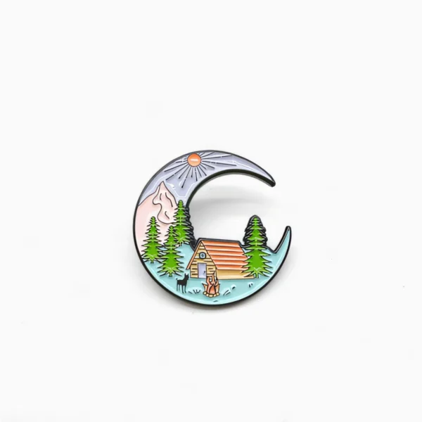 Moonlit Cabin Pin